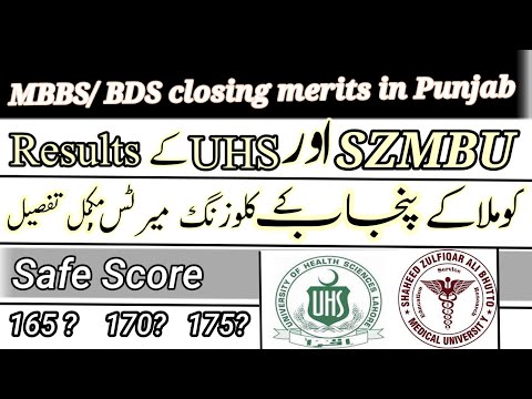 MBBS/BDS closing merits 2022|| UHS expected cut off|| Expected closing merits || MDCAT 2022 latest
