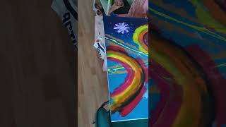 🎨Abstract Art Creation in Action🌈 🖼️ #AbstractArt #PaintingProcess #CreativeEnergy #ArtisticJourney