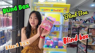အရုပ် ကောက်စက် ထဲ က Blind box တွေ ကို ကောက်မယ် 😝😝 ( Blind boxes In Claw Machine) 