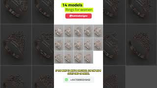 14 models women rings  #3dmodel You can visit our designer profile from the link in the description.