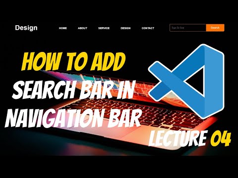 How To Add Search Bar In Navigation Bar | HTML & CSS Tutorial # 4