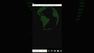 CMD Earth Animation Trick 🌍 | Hidden Terminal Hack #shorts