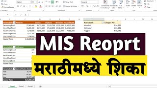 एक्सेल MIS रिपोर्ट | MIS Report In Marathi | How to Create MIS Report in Excel | MIS Report in Excel