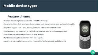 1.8 Digital Forensics for Mobile Phones - Device Types