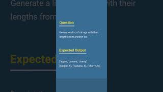 Python Interview Questions  List Comprehension Video 13 : #tjpython #python #tutorjoes