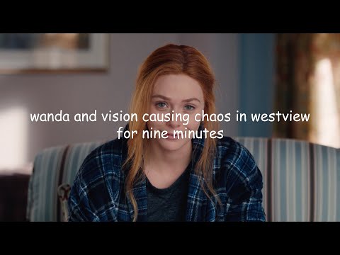 wanda and vision causing chaos in westview for nine minutes