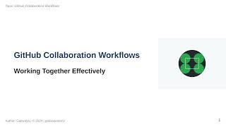 Github Collaboration Workflows