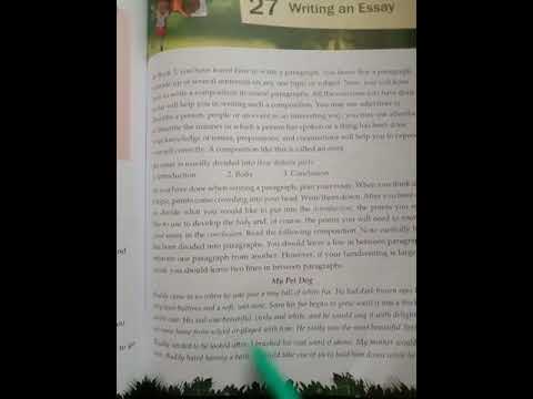 Writing a composition. (2)