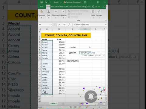 A simple way to count your data in Excel.