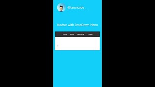 Navbar with dropdown menu using html css #shorts #frontend #webdeveloper