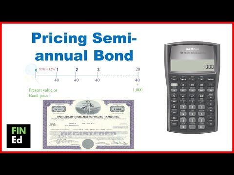 Bond pricing semi-annual coupon | Bond Value | FIN-Ed