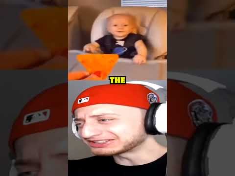 The baby likes the chip #shorts #funny #meme