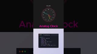 Create an Analog Clock ⏰ using JavaScript | Web Dev Day 11 #shorts#clock#webdevelopment#foryou#trend