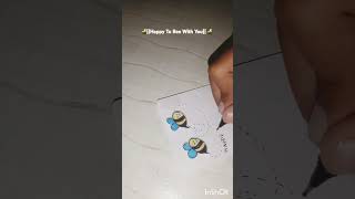 🐝||Happy To Bee With You ||🐝 || CUTE Diy Card || #card #ideas #cuteart #diy #shorts #shortvideo