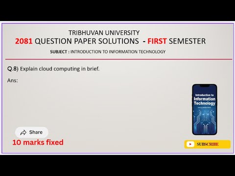 Introduction to Information Technology | First Semester | 2081 Q.no.8