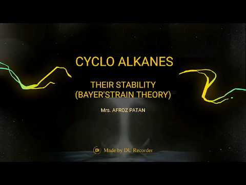 Cycloalkanes & Their Stability(Bayer’s Strain Theory)