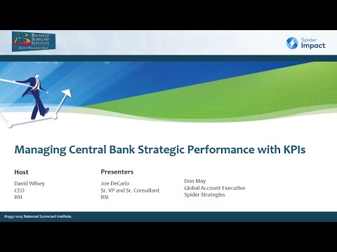 Managing Central Bank Strategic Performance With KPIs