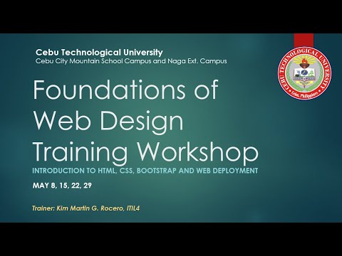Foundations of Web Design Training Workshop Day 1
