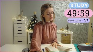 Study With Me *3 HOURS* (with talking during breaks)