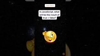 What's the result of true + false in JavaScript? 🤔 Test your JS logic!  #programming #quicksearch