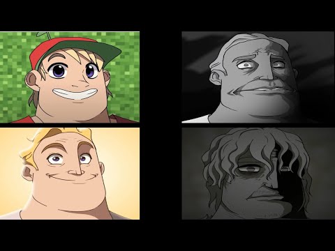 Mr increible anime (Viejo, Pertubado, Afortunado, Triste) (Plantilla Compilation)
