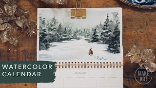 Learn How To Paint a Watercolor Calendar