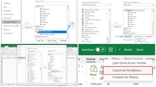 Ribbon Customization Excel | How to hide & Unhide Customized ribbons menu in Excel | add tab hindi