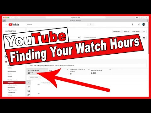 how to see your watch hours on youtube