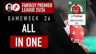 TRIPLE TIMBER TIME🔥👀 BUY PALACE ASSETS? | FPL GAMEWEEK 26 ALL IN ONE | Fantasy Premier League