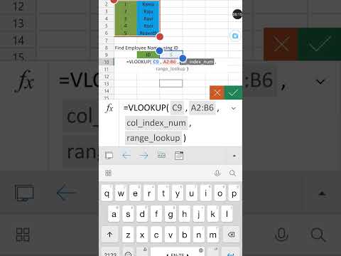 Vlookup function in excel