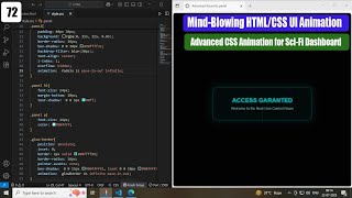 Mind-Blowing CSS UI Animation | Glass & Glow Interface | Advanced CSS Animation for Sci-Fi Dashboard