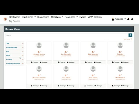 Getting Connected in the WMA CommUnity Platform