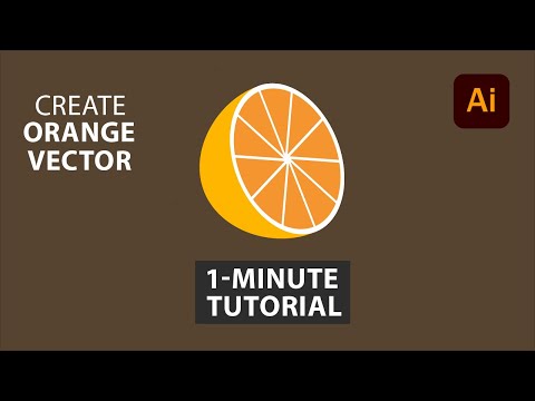 Create Orange vector in Adobe illustrator #Shorts