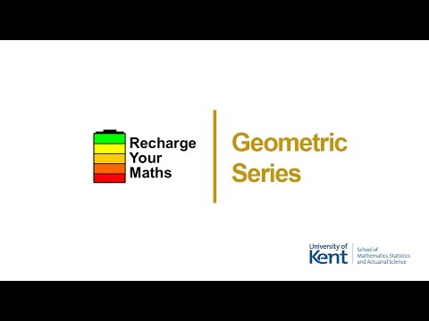 Recharge Your Maths | Level 2 Arithmetic and Geometric Series | Geometric Sequences