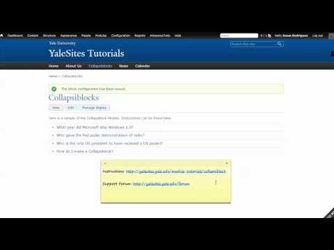 Enabling and Configuring The Collapsiblocks Module