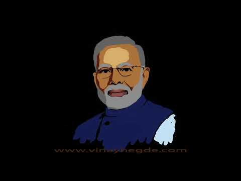 Narendra Modi Ji in Virtual Reality by Vinay Hegde in Tilt Brush "Cosmic Splash"