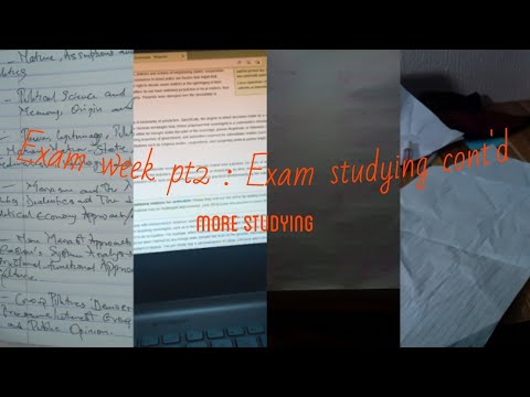 Exam week pt2 : Exam studying cont'd