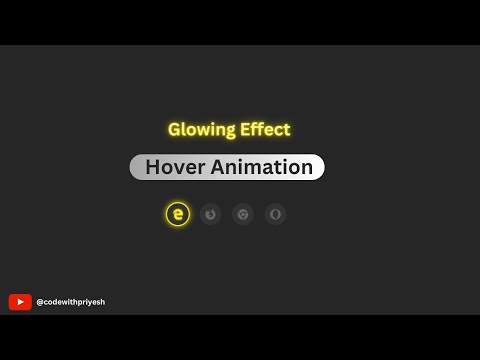 Glowing  Icons Effect - Cool CSS Animation Effect