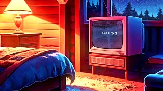 Halo 2 Menu Music + Rain sounds for sleeping | 2004 Nostalgic Vibes