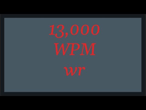 13000 WPM MonkeyType WR
