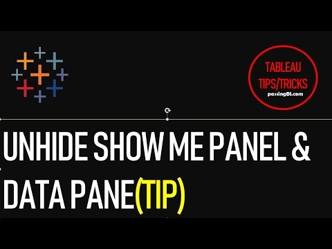 *FIX* Show ME Panel not showing on Tableau