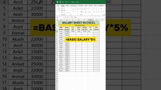 How To Create A Salary Sheet In MS Excel | MS Excel Main Salary Sheet Kase Banaye | MS Excel Tips