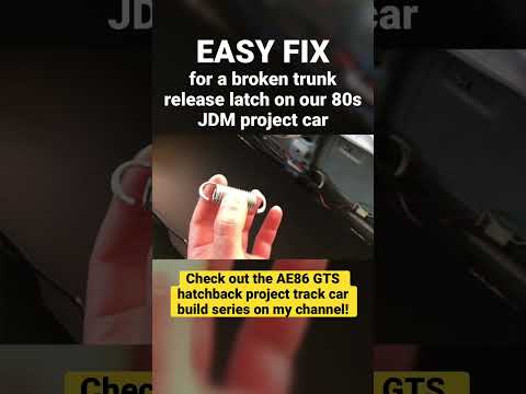 Easy fix for a broken trunk release latch on our 80s JDM project track car #ae86