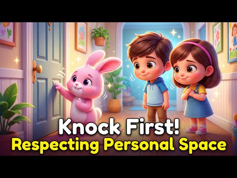 Knock First! Respecting Personal Space | Fun Kids Manners Learning Video | 3D Animated for Toddlers