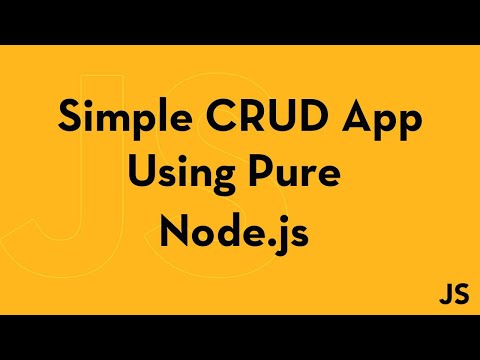 Simple CRUD app using pure vanilla node js