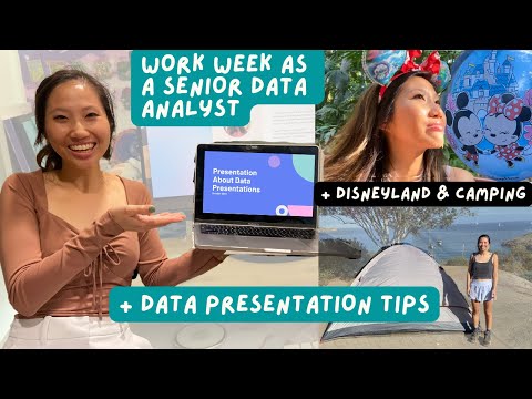 work week as a senior data analyst & presentation skills needed  | disneyland + camping