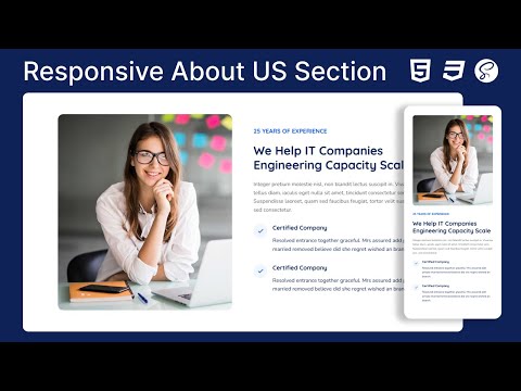 Create an AMAZING About Us Section with HTML CSS & SCSS
