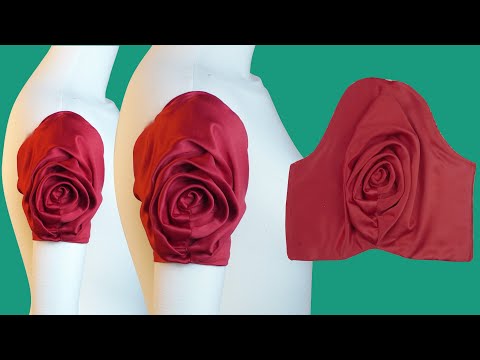Beautiful rose sleeve for a dress and blouse. flower design.