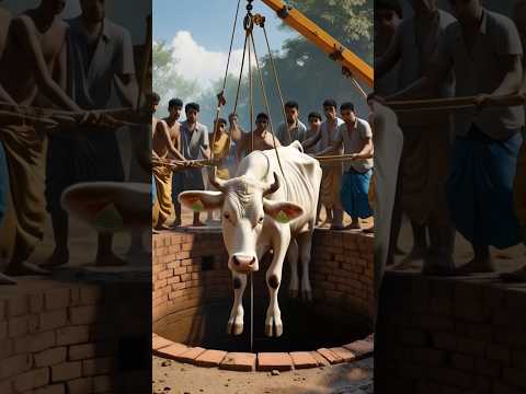 Cow Falls Into Tube Well! Unbelievable Incident #love #cat #wildlifeentertainment #catblogger