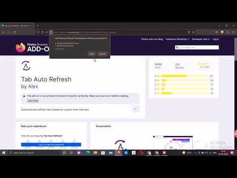 how to install and Use tab auto refresh for firefox |  tab auto refresh